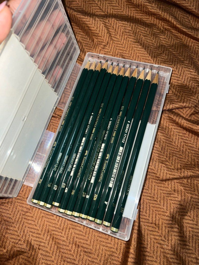 New FABER-CASTELL 9000 Art Set 12 Graphite Pencils in Slimflexi