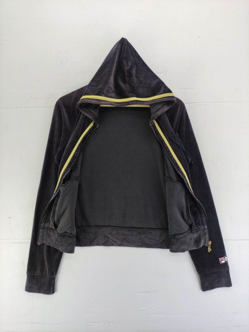 Fila velvet Sweater Zipper Pull Over Hoodie
