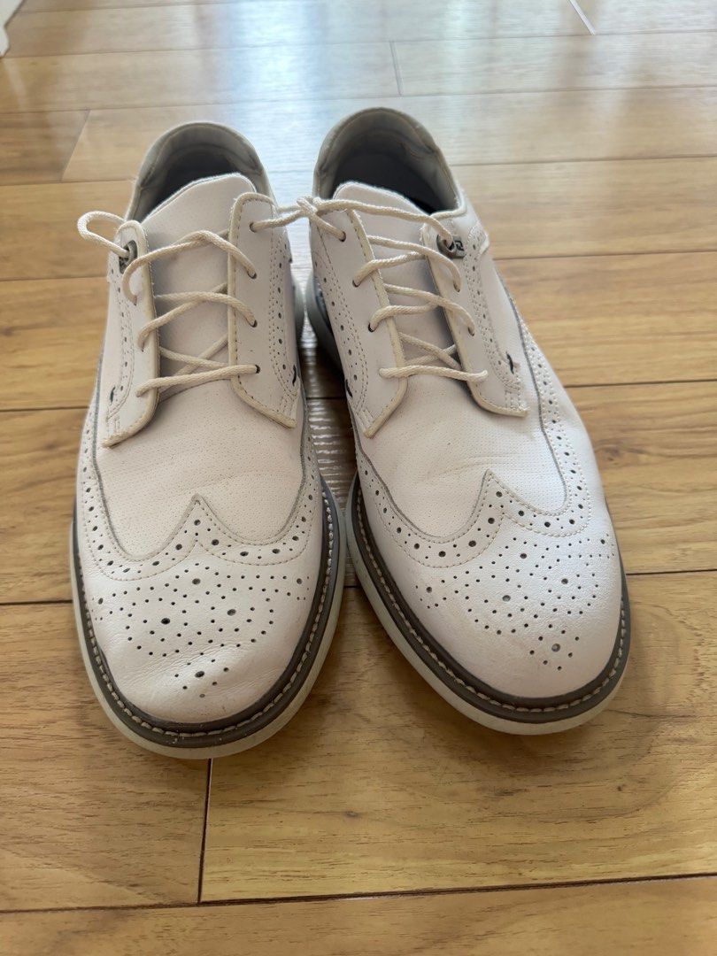 White wingtip clearance golf shoes