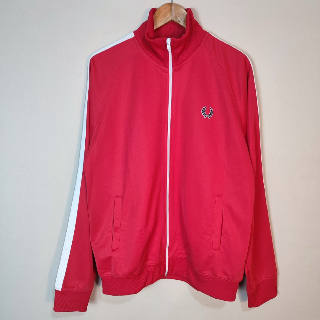 Fred perry track jacket online red