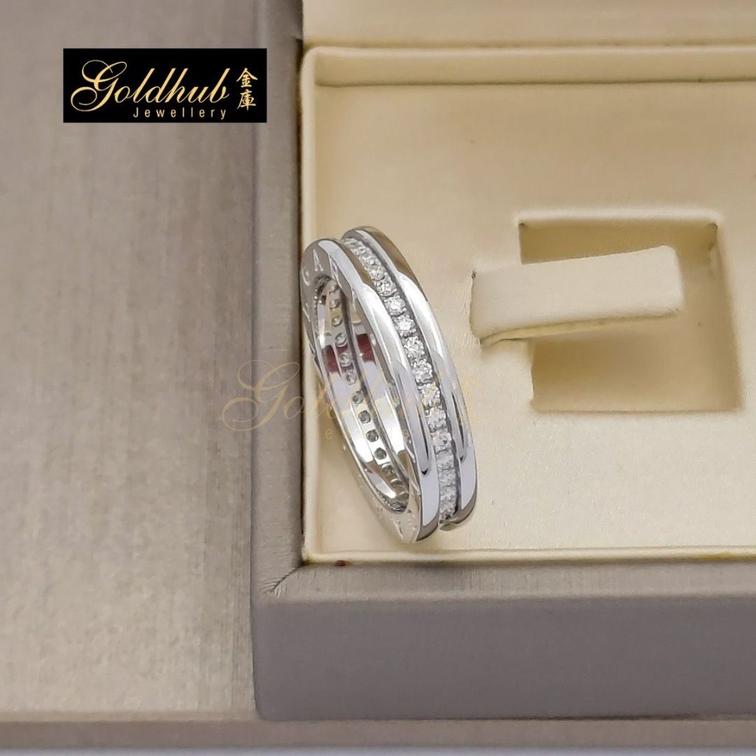 Bvlgari pave top diamond ring