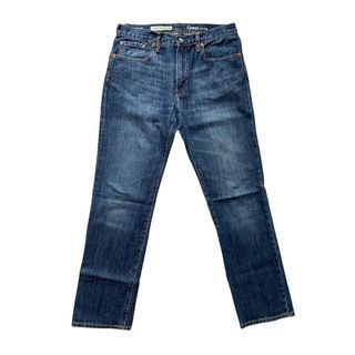 GAP Denim Regular Fit Straight Indigo Blue Wash Jeans (31)