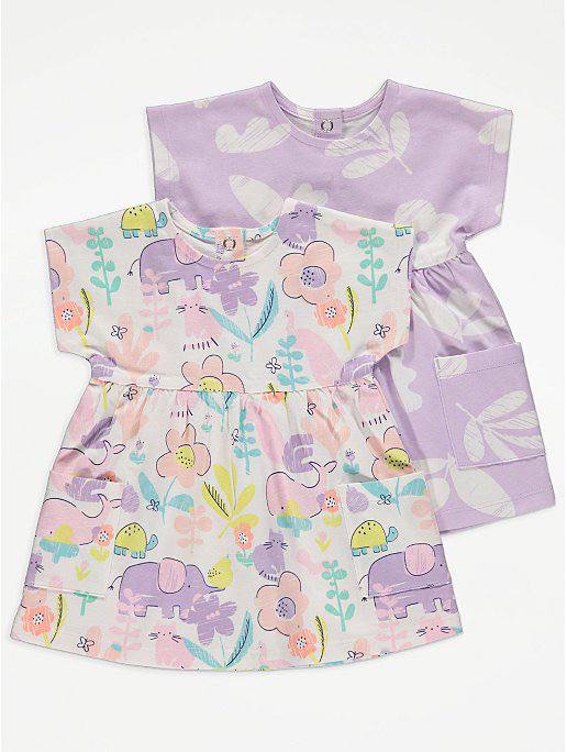 George Asda UK 2pck Dress Babies Kids Babies Kids Fashion on