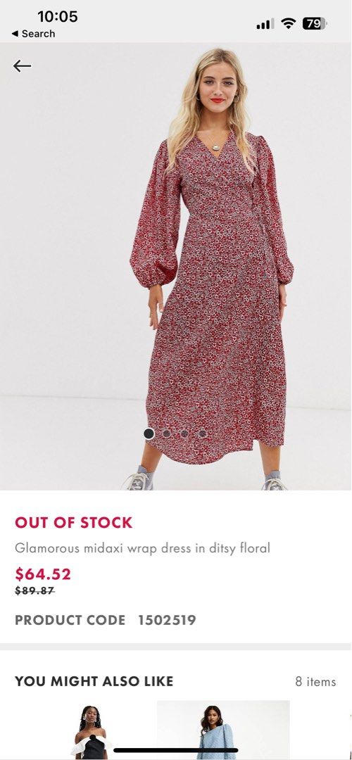 Glamorous store wrap dress
