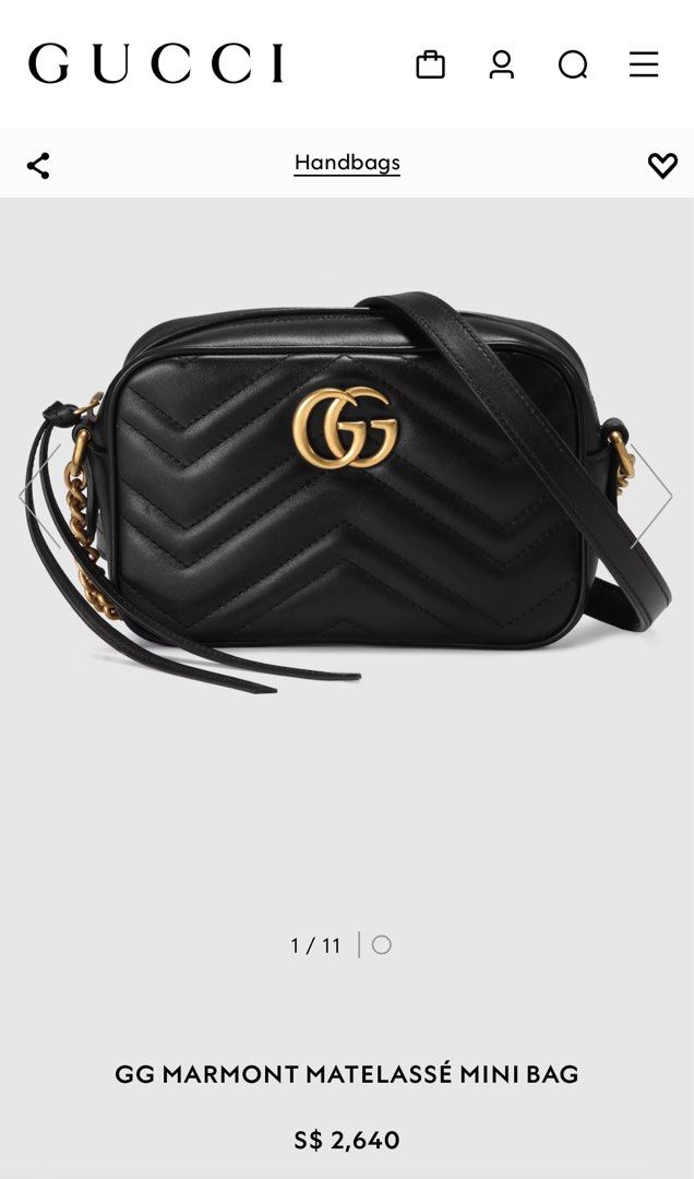 Gucci Marmont Matelasse mini Bag shoulder bag Luxury Bags