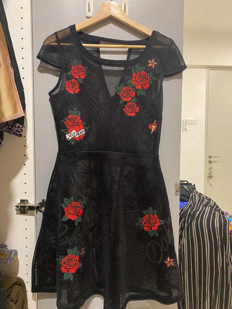Guess embroidered dress clearance