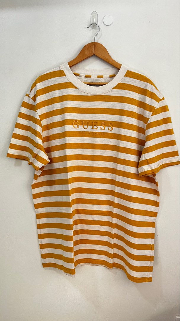 Guess orange striped shirt deals