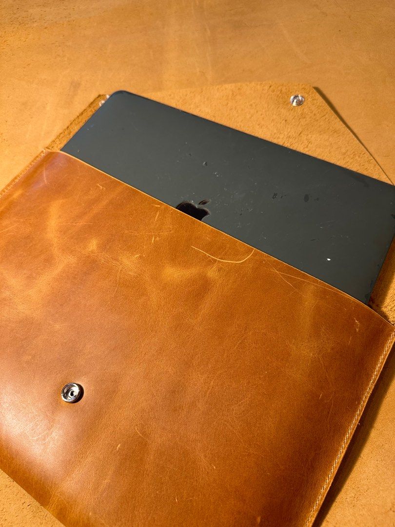 Custom leather laptop case sales