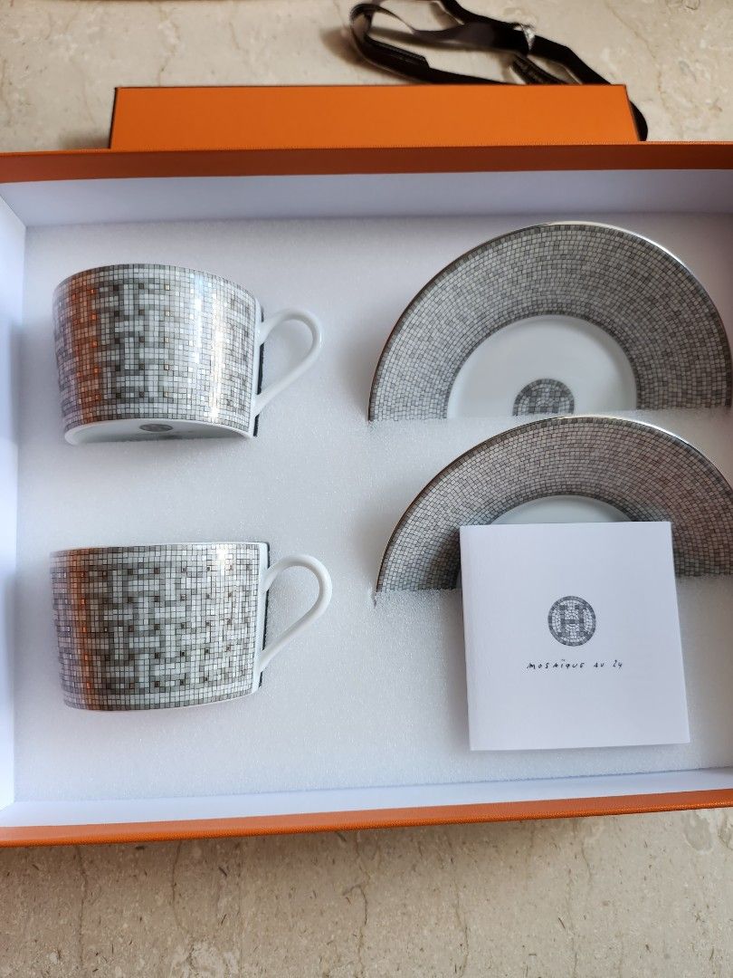 Hermes Mosaique Au 24 Tea Cup Set, Furniture & Home Living, Kitchenware ...