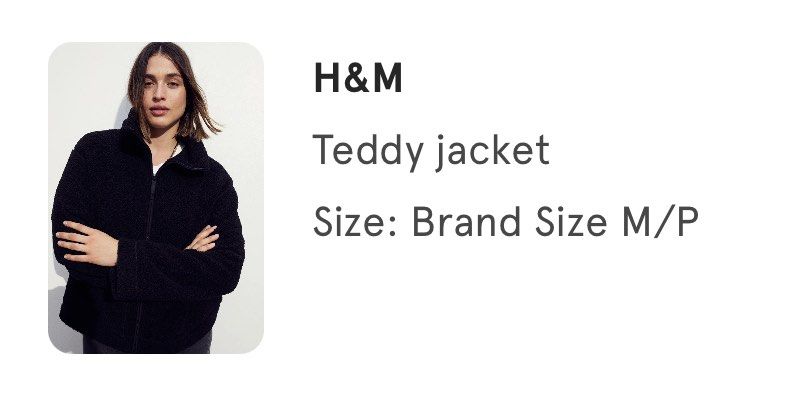 Teddy jacket cheap h and m