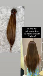 Human hair extensions 50 strand smooth