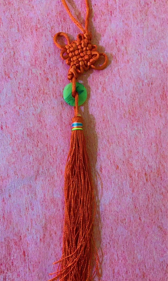 Imitation Jade hand woven Chinese knot Home Car Hanging Hobbies