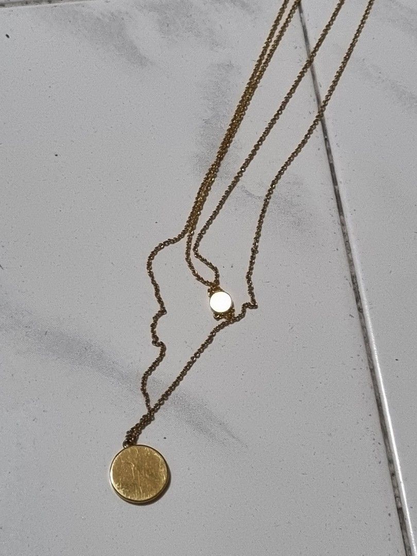 Initial J layered necklace