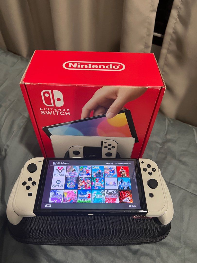 Jailbreak Oled Nintendo Switch Oled White Dual Mode, Video Gaming, Video Game Consoles, Nintendo