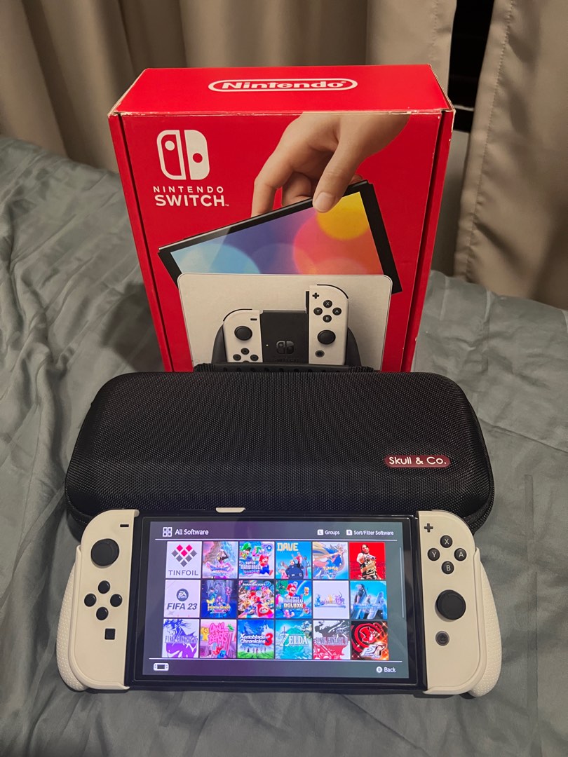 Jailbreak Oled Nintendo Switch Oled White Dual Mode, Video Gaming, Video Game Consoles, Nintendo