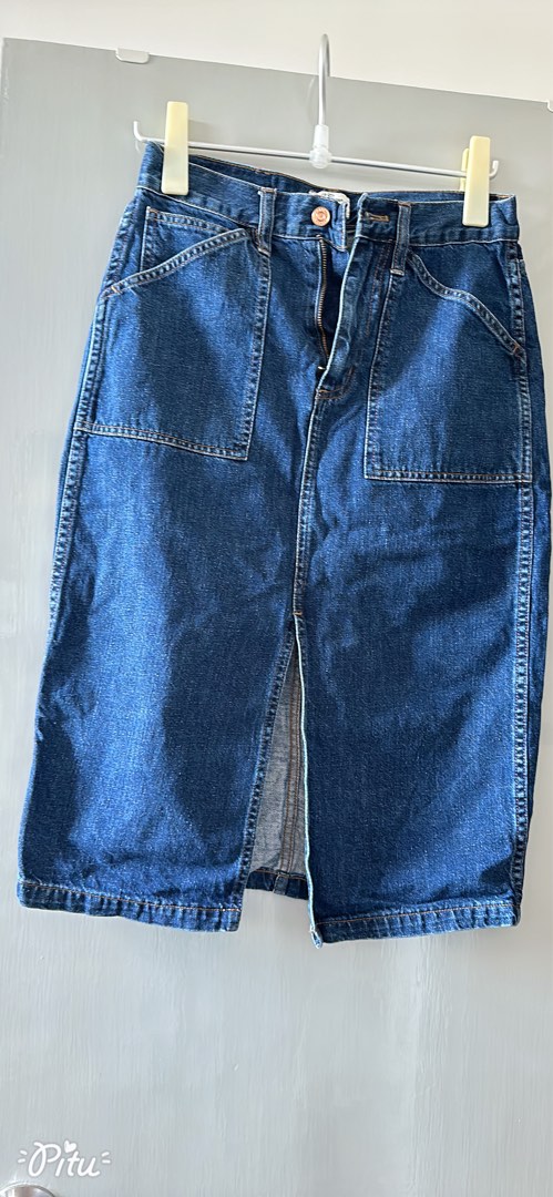 J.crew size 27 denim skirt Carousell