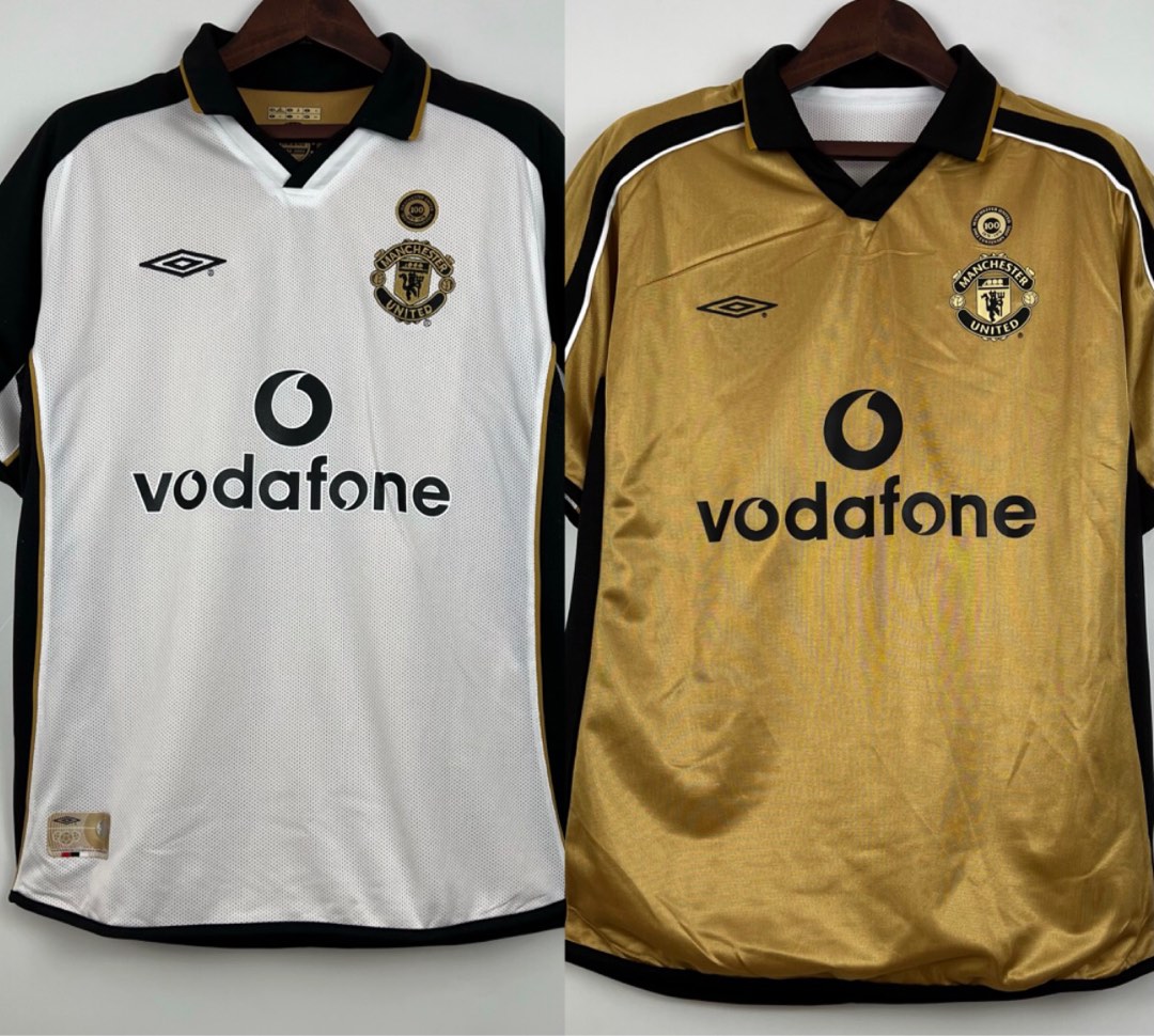 JERSI MANCHESTER UNITED 100TH ANNIVERSARY REVERSIBLE RETRO 01 02 Men s Fashion Activewear on Carousell