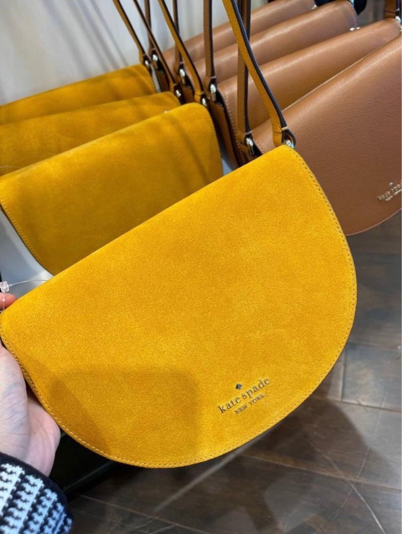 Kate Spade Luna Crossbody Bag (Yellow/Leather), Women's Fashion, Bags