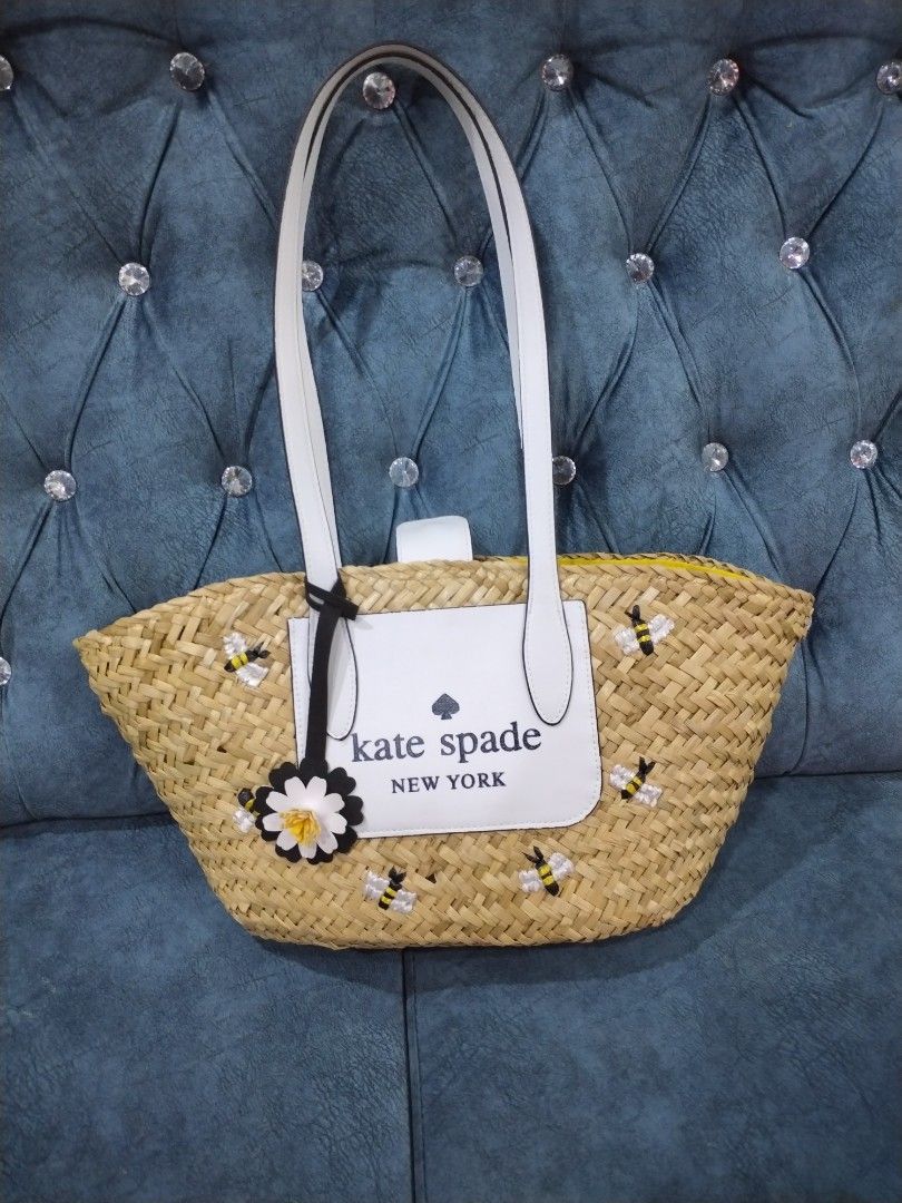 NEW) Kate Spade Straw Bag/ Tote, Women's Fashion, Bags & Wallets, Tote Bags  on Carousell