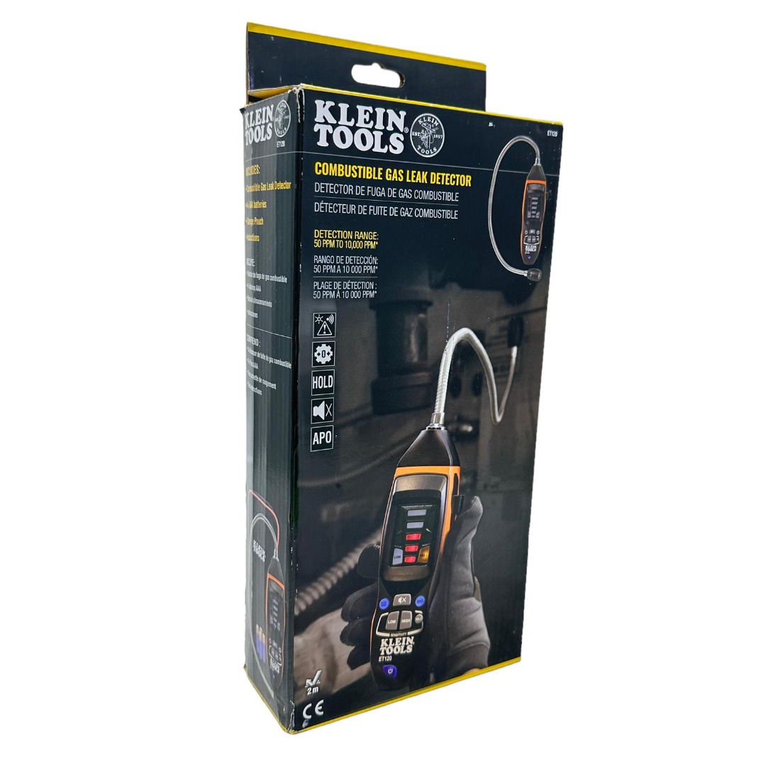 JEKlein Tools ET120 Gas Leak Detector, Combustible Gas Leak Meter With 18Inch Gooseneck Has