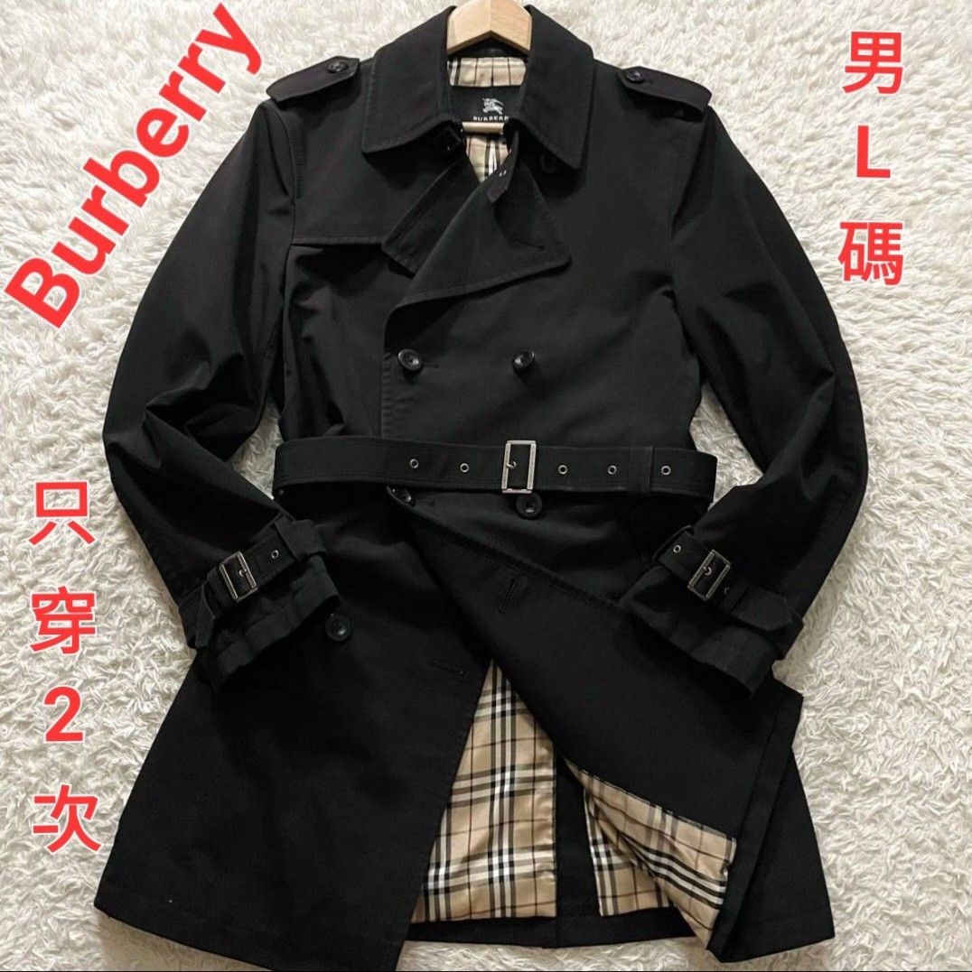 男L碼／只穿2次／近新品／BURBERRY 男神風衣, 名牌精品, 精品服飾在