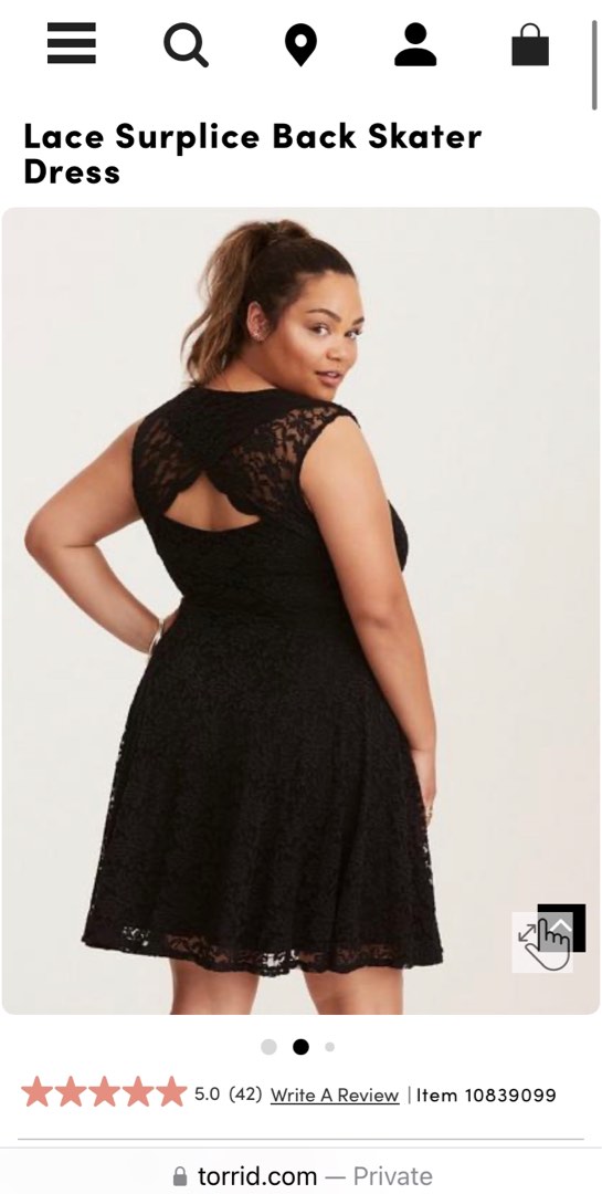 Lace back skater dress outlet