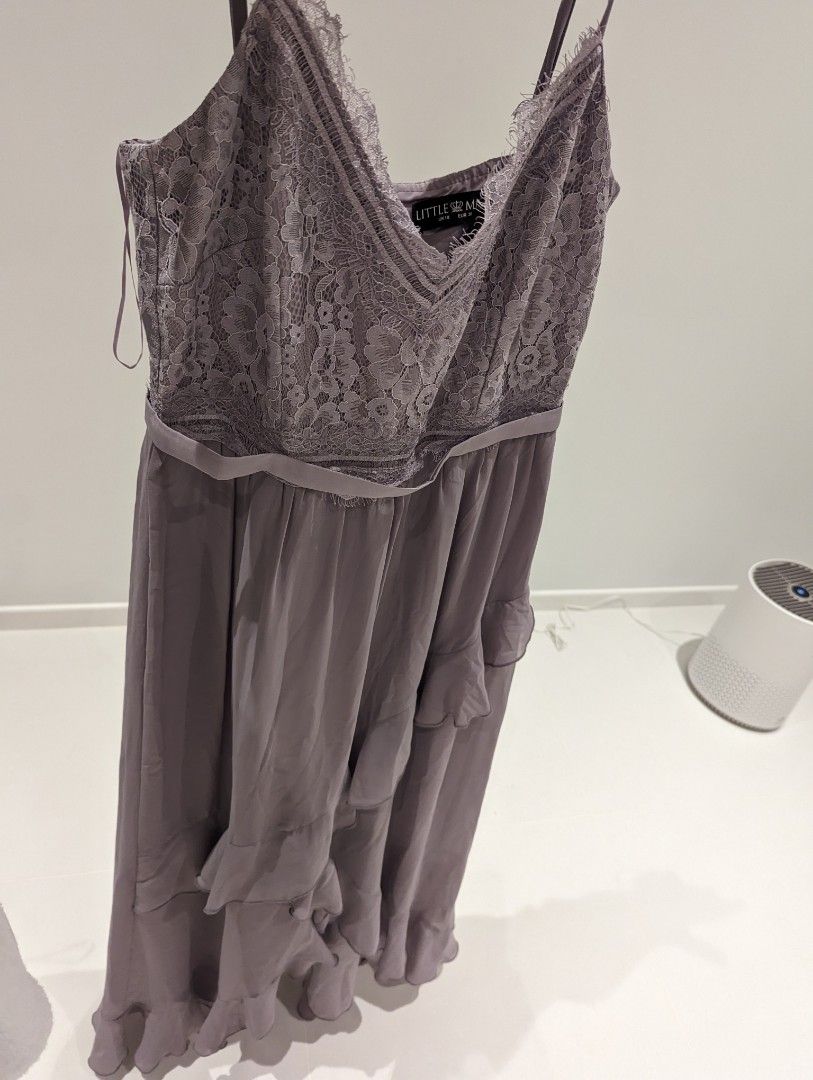 little mistress grey dress Little Mistress Dove Grey Maxi Dress – Reinvent Yourself Makeover Girl main image 0
