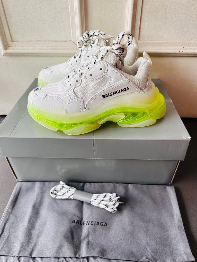 Balenciaga triple s white yellow hotsell