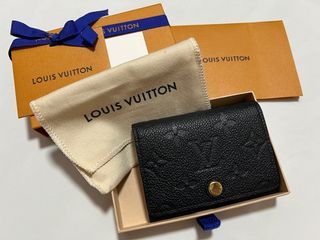 coin card holder leather small bag Louis Vuitton Blue in Leather - 36489829