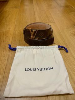 Shape leather belt Louis Vuitton Brown size 90 cm in Leather - 30548827