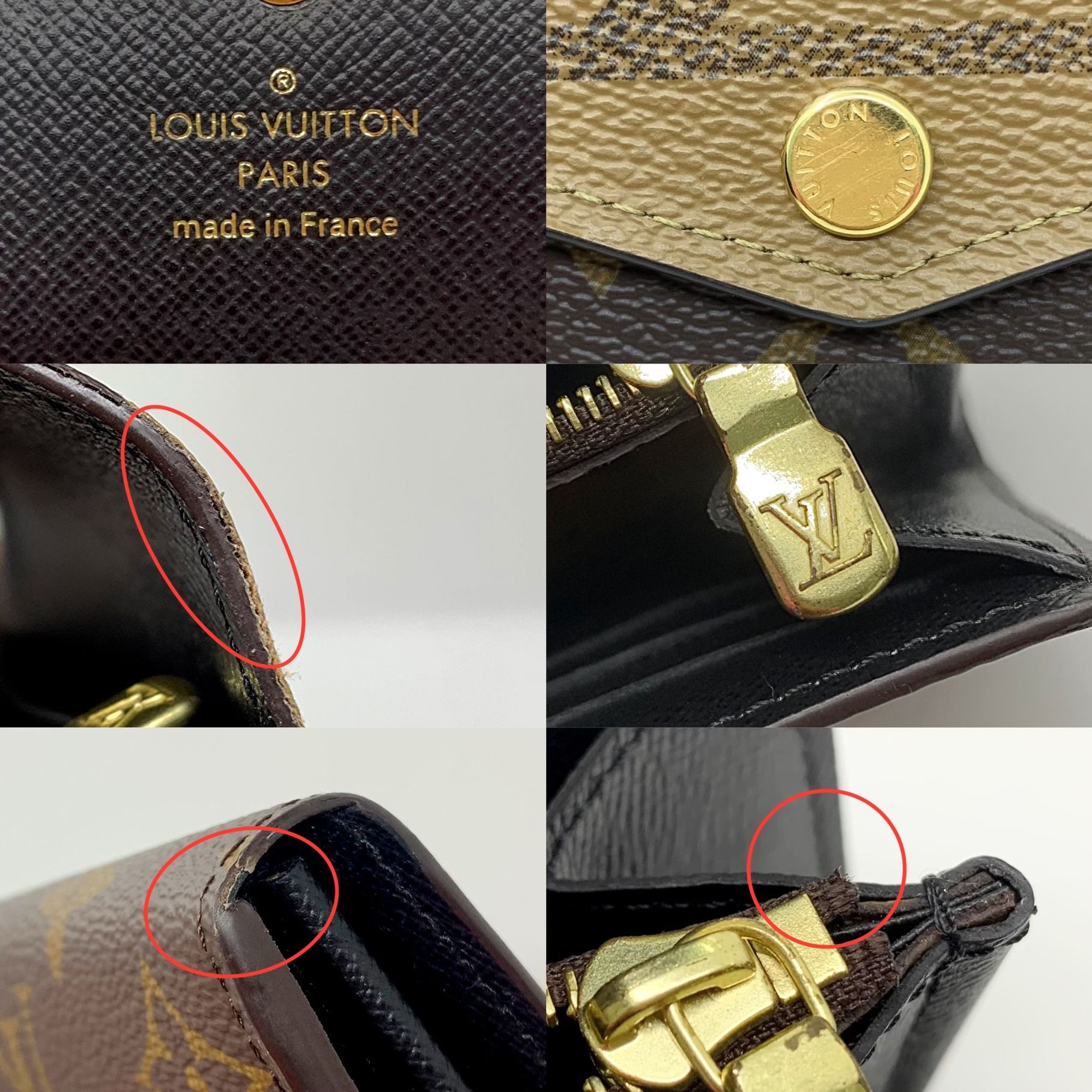M80726 Louis Vuitton Monogram Reverse Sarah Wallet