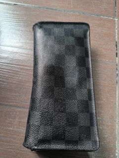 Authentic Louis Vuitton Damier Graphite Long GM double snap wallet