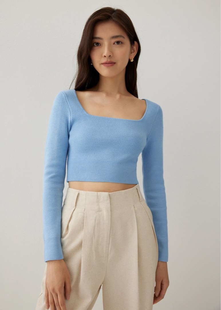 Buy Zielle Padded Square Neck Crop Tank @ Love, Bonito Singapore