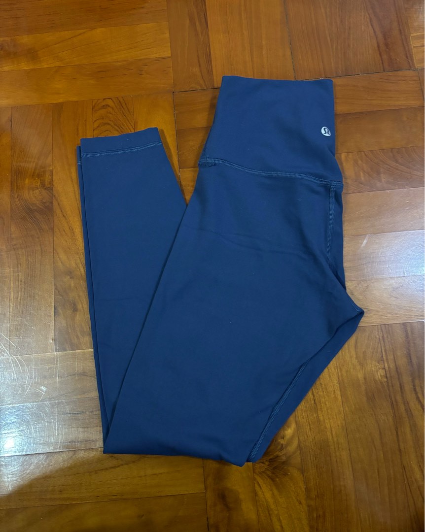 Lululemon Align High Rise Pants 24” Night Sea Size 4, 女裝, 運動