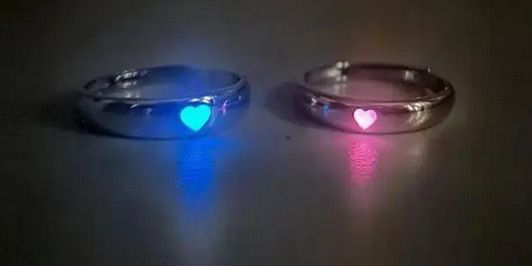 Glow in the hotsell dark couple rings