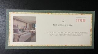 Manila Hotel Voucher Upgrade Room Overnight