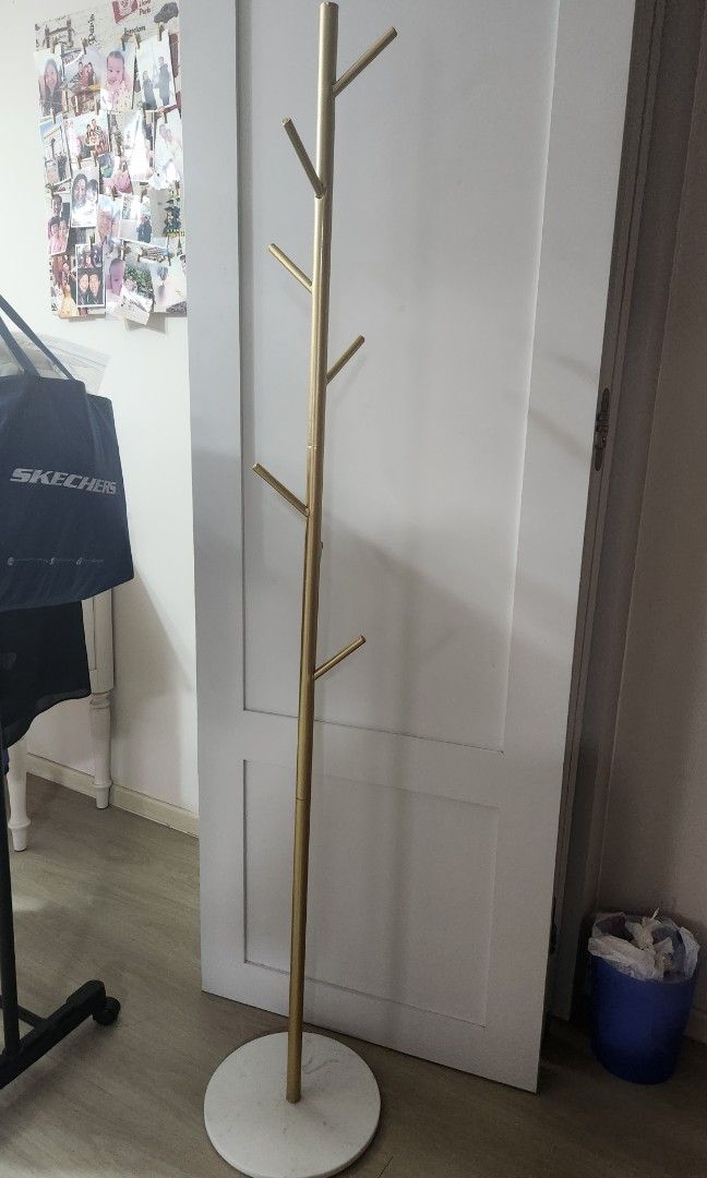 Gold standing sales coat rack