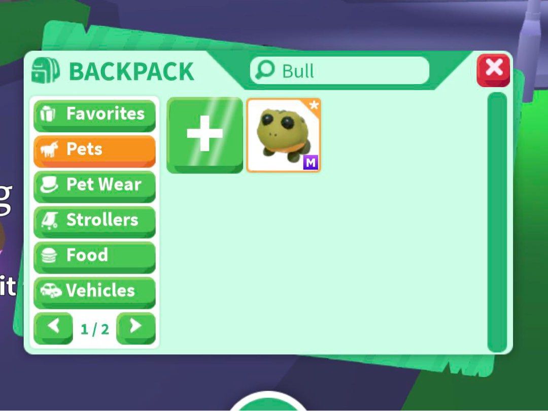 mega neon bullfrog adopt me, Video Gaming, Gaming Accessories, InGame