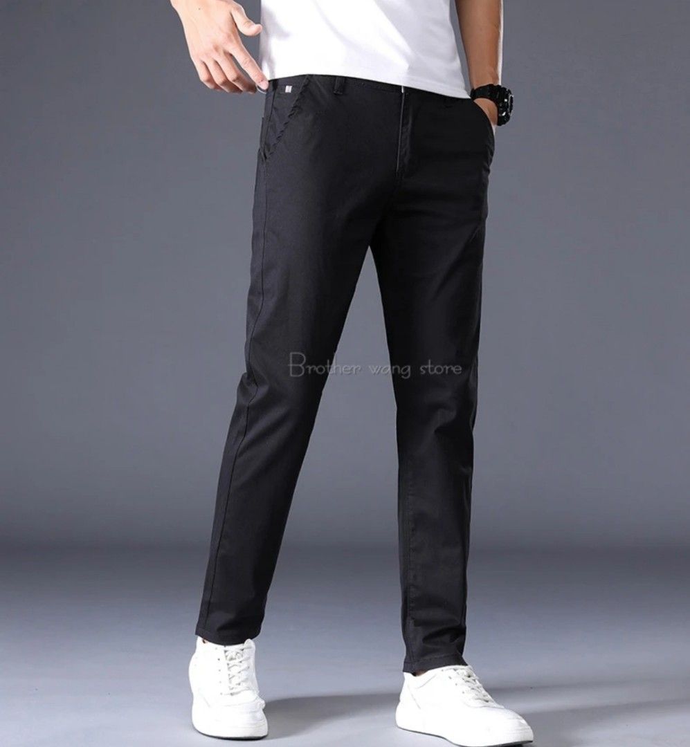 Men s Classic Solid Color Summer Thin Casual Pants Business Men s