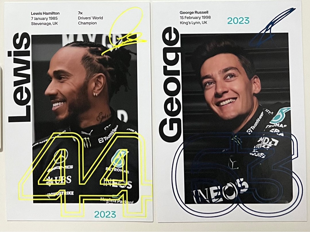 MERCEDES F1 Driver Card, Hobbies & Toys, Stationery & Craft, Art