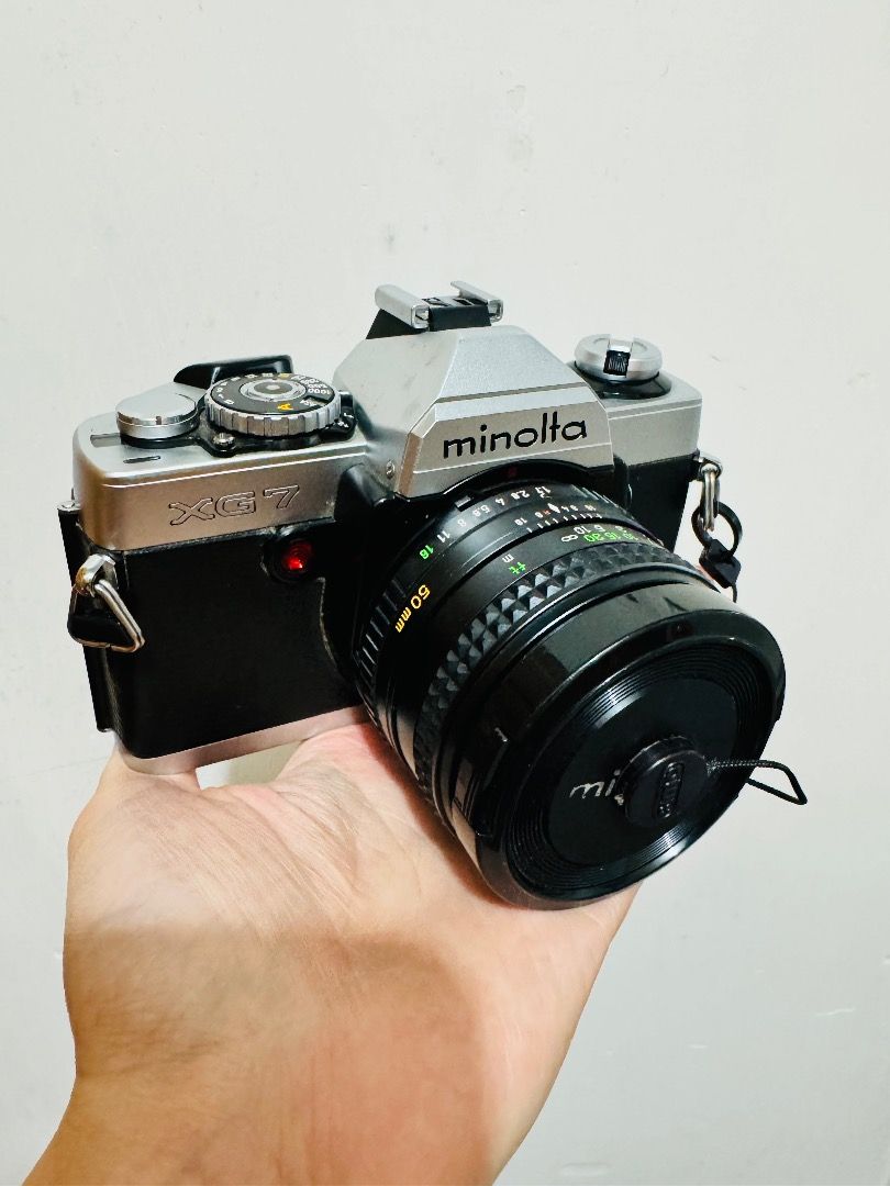 Minolta XG7 Black Body + Md 50mm F1.7 Lens Set, 攝影器材, 相機