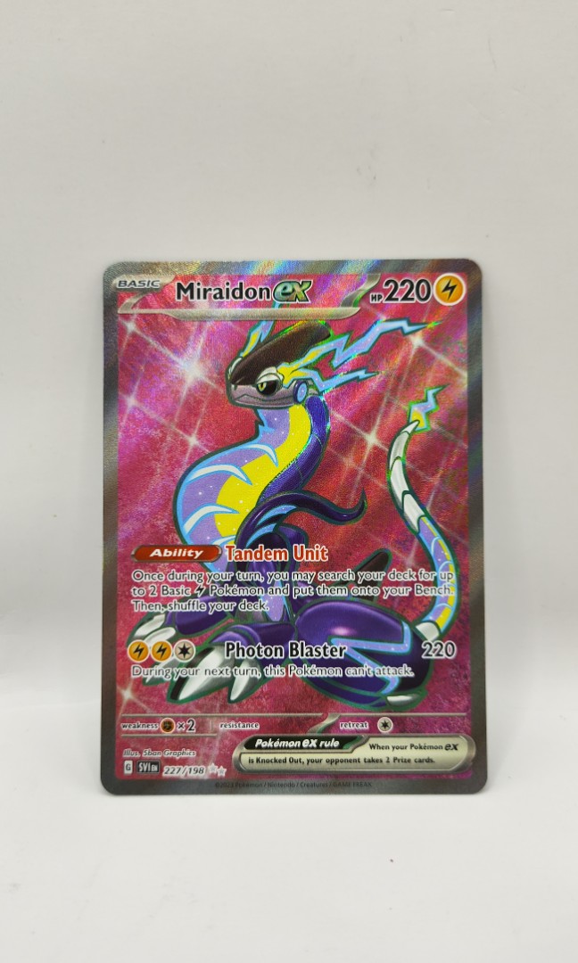 Pokemon TCG Scarlet & Violet - Gold Rare Miraidon EX, Hobbies & Toys, Toys  & Games on Carousell