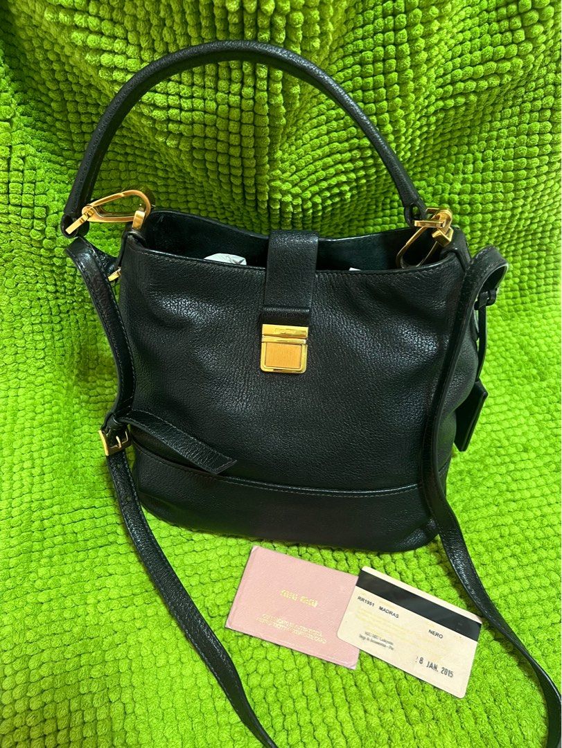 Miu miu madras bucket bag store