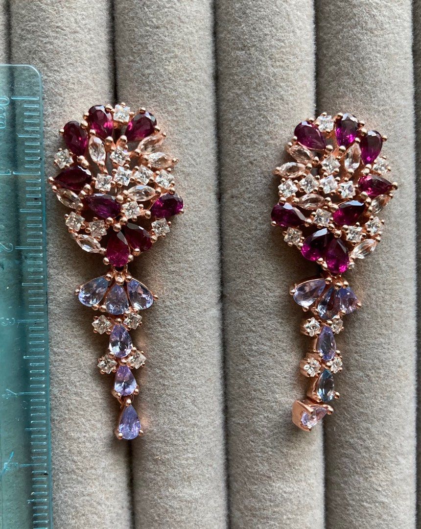 Garnet dangle new arrivals earrings