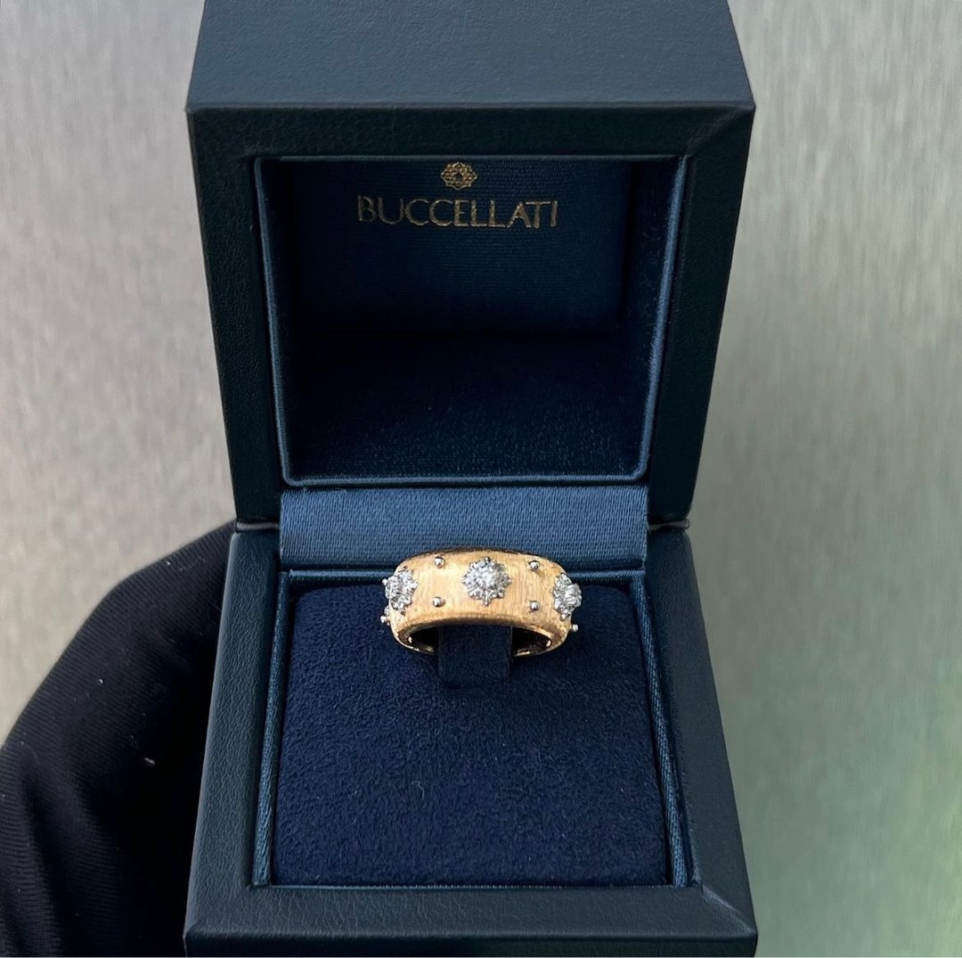 NEW Buccellati Macri Eternelle ring Yellow Gold/White Gold