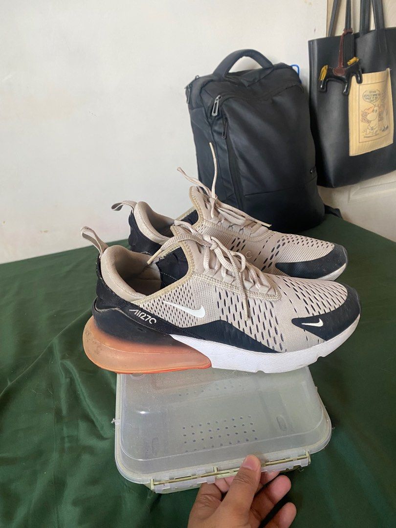 Nike air max 270 - women's cheap black/light bone/hot punch