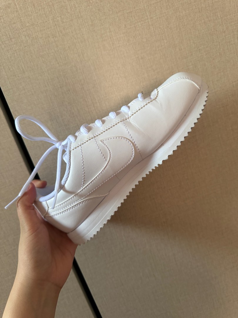 all white nike cortez womens