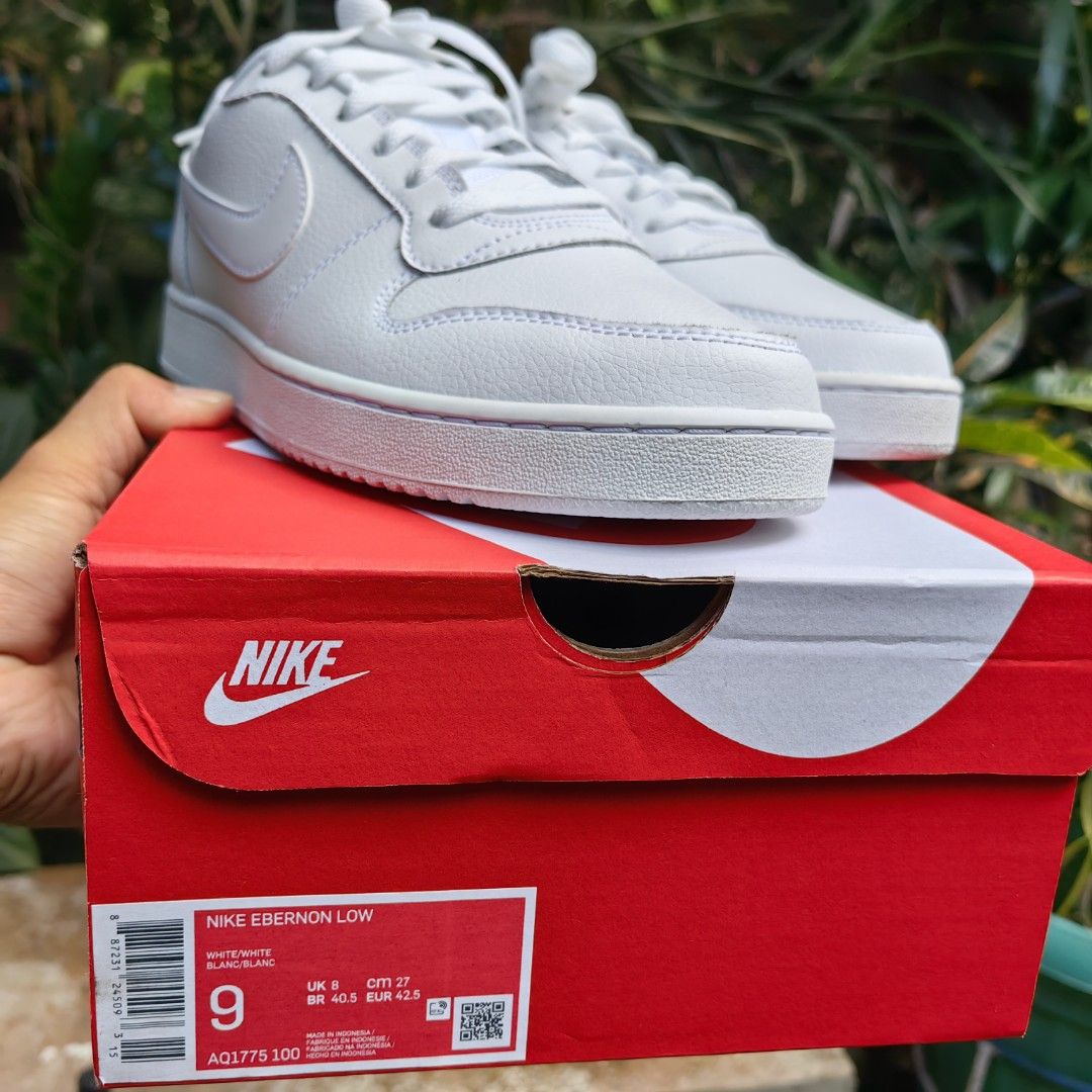 Nike ebernon low blanc sale