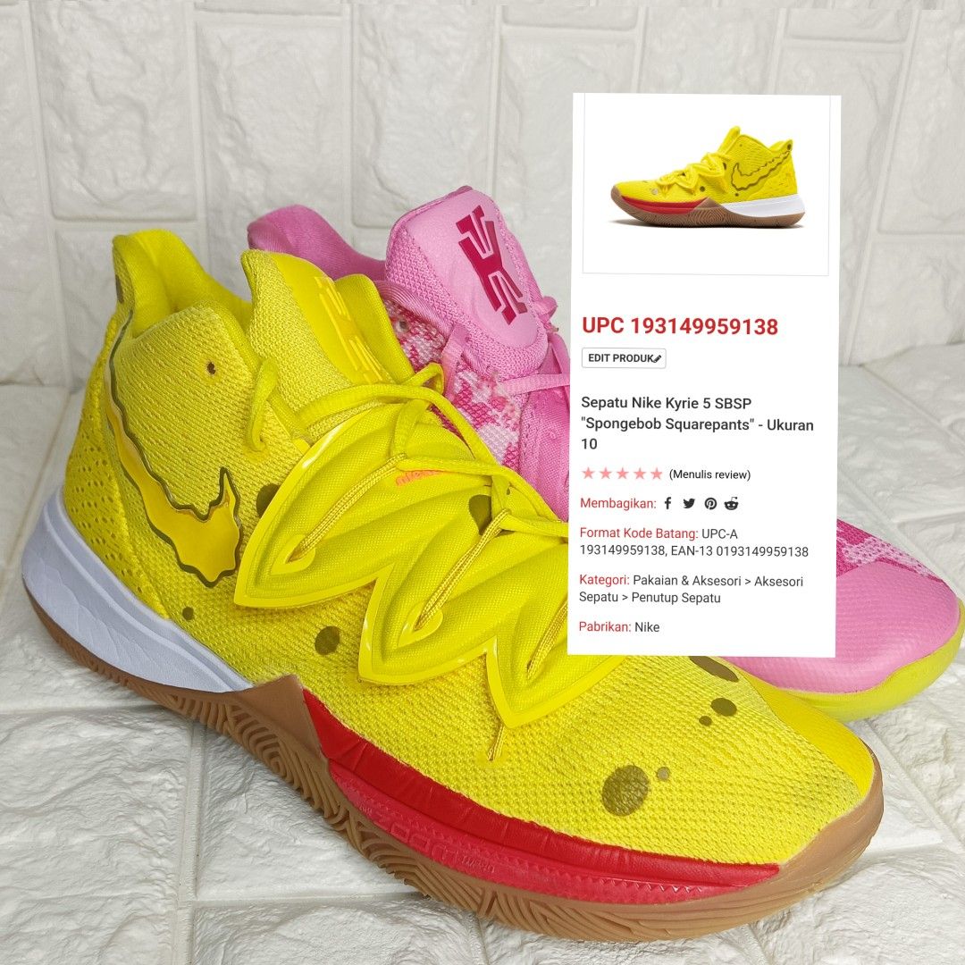 Sepatu kyrie 5 cheap spongebob