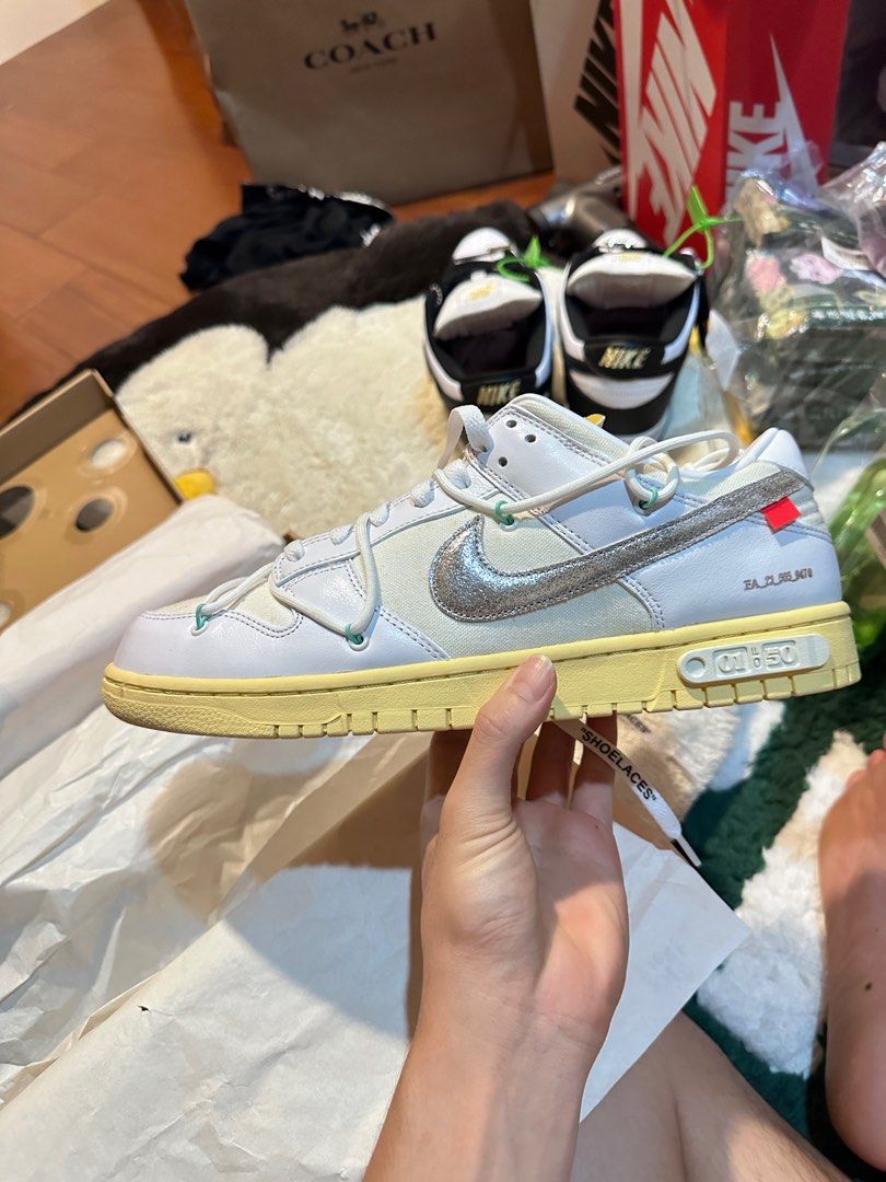 Nike off white dunk lot 1, 他的時尚, 鞋, 休閒鞋在旋轉拍賣